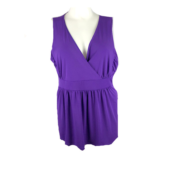 torrid Tops - Torrid Sleeveless Tank Top Blouse in Purple Plus 4